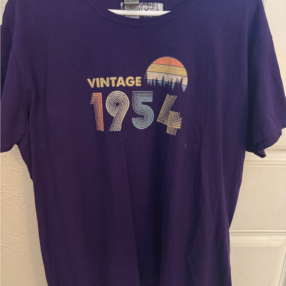 Gildan Heavy Cotton Purple T-Shirt 3XL